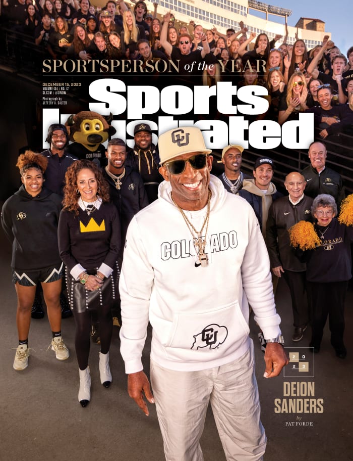 Deion Sanders on the SI cover for Sportsperson of the Year.